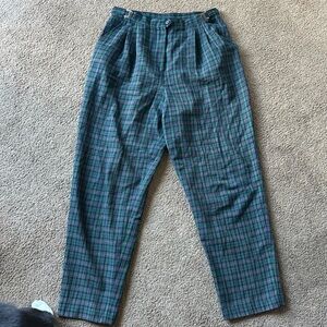 VTG Counterparts Plaid Pants - Green and Purple